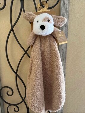 Baby Essentials Tan and White Puppy Lovey Blanket